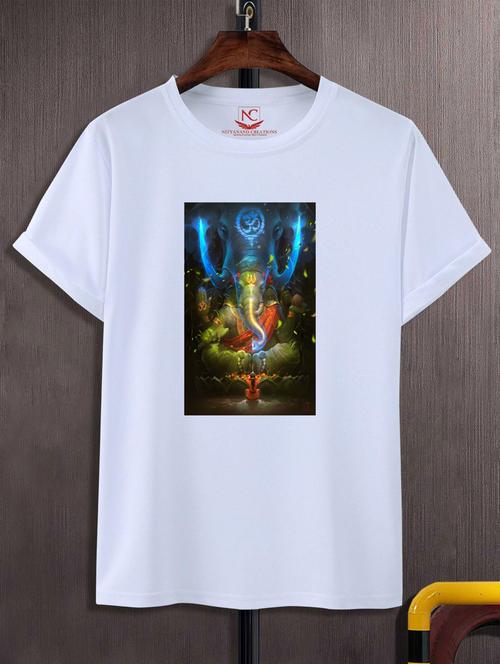 unisex white graphic printed t-shirt - 20883708 - Standard Image - 0