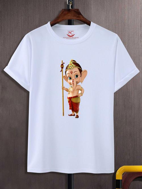 unisex white polyester graphic t-shirt - 20883721 -  Standard Image - 0