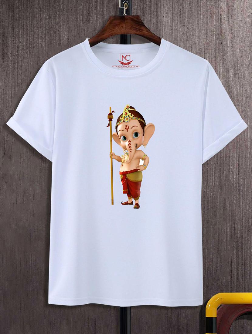 unisex white polyester graphic t-shirt - 20883721 -  Zoom Image - 0