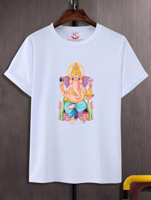 unisex white graphic printed t-shirt - 20883725 -  Standard Image - 0