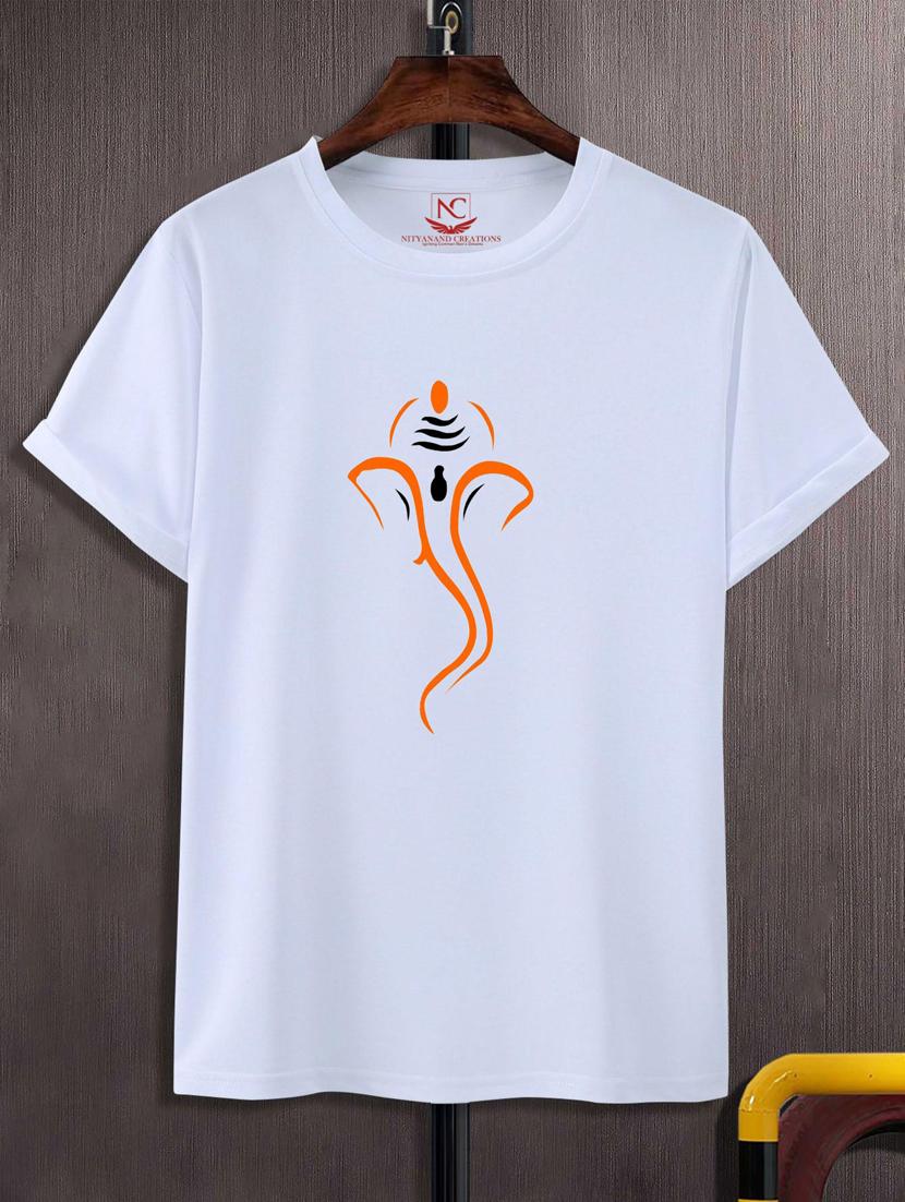 unisex white graphic print t-shirt - 20883729 - Zoom Image - 0