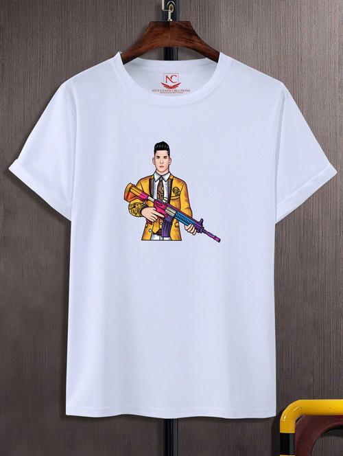 unisex white graphic printed t-shirt - 20883739 -  Standard Image - 0