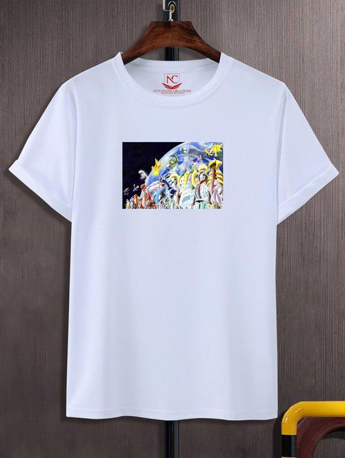 unisex white graphic printed t-shirt - 20883745 - Standard Image - 0