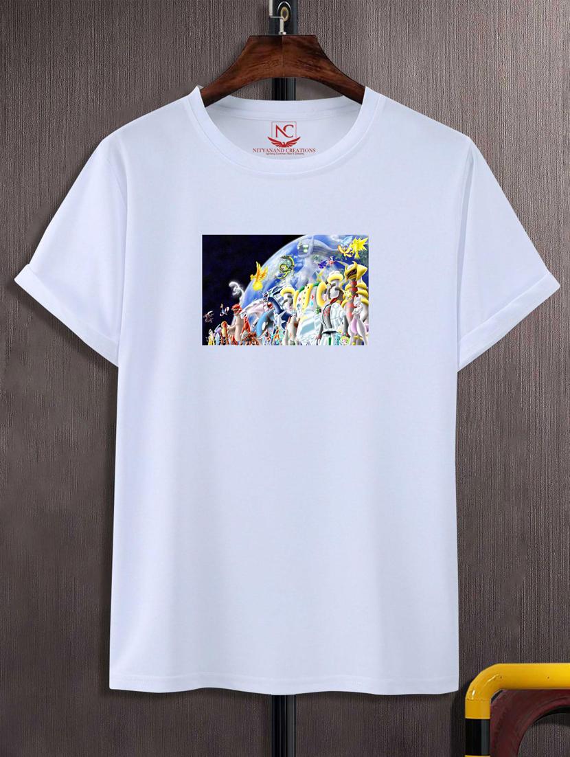 unisex white graphic printed t-shirt - 20883745 - Zoom Image - 0