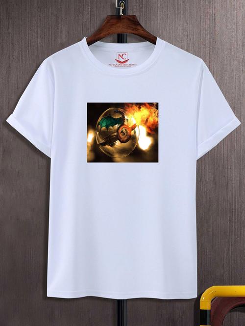 unisex white polyester graphic t-shirt - 20883747 -  Standard Image - 0