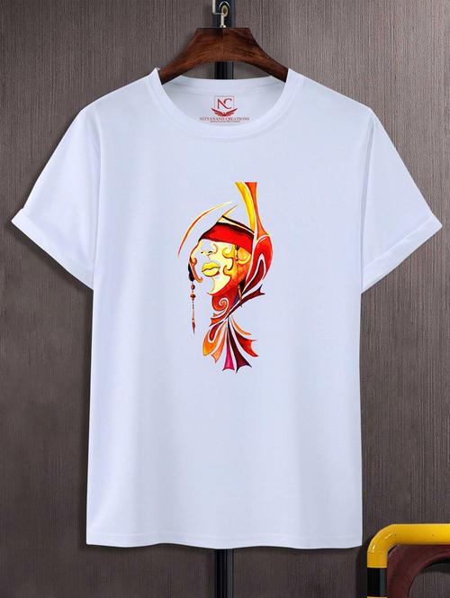 unisex white graphic printed t-shirt - 20883751 -  Standard Image - 0