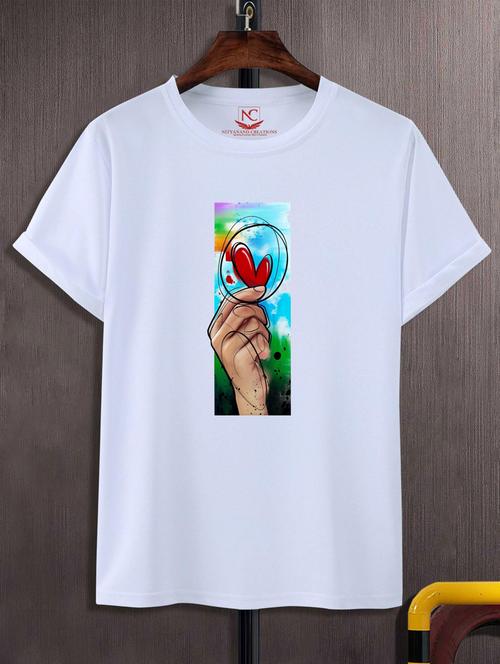 unisex white graphic printed t-shirt - 20883755 -  Standard Image - 0