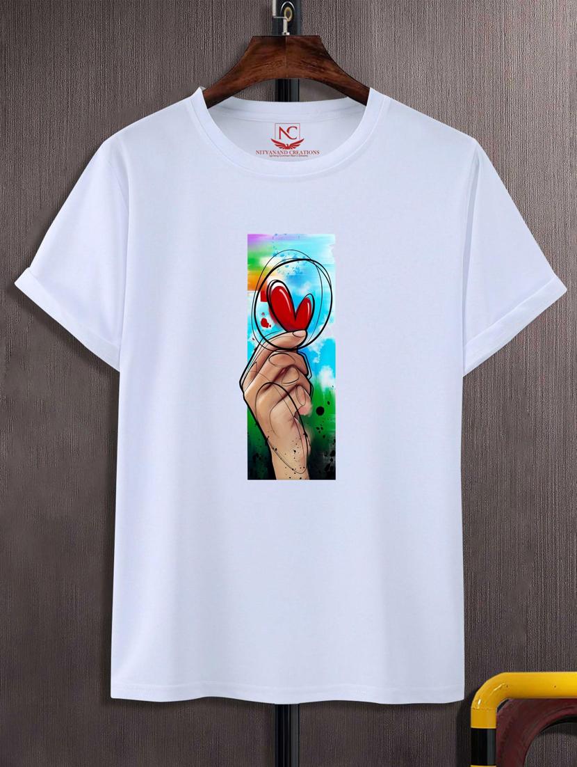 unisex white graphic printed t-shirt - 20883755 -  Zoom Image - 0