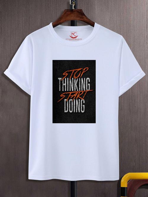 unisex white polyester graphic t-shirt - 20883760 -  Standard Image - 0