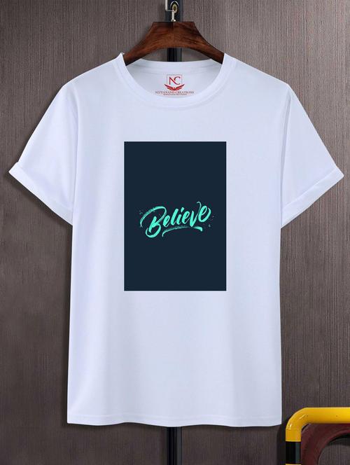 unisex white graphic printed t-shirt - 20883763 -  Standard Image - 0