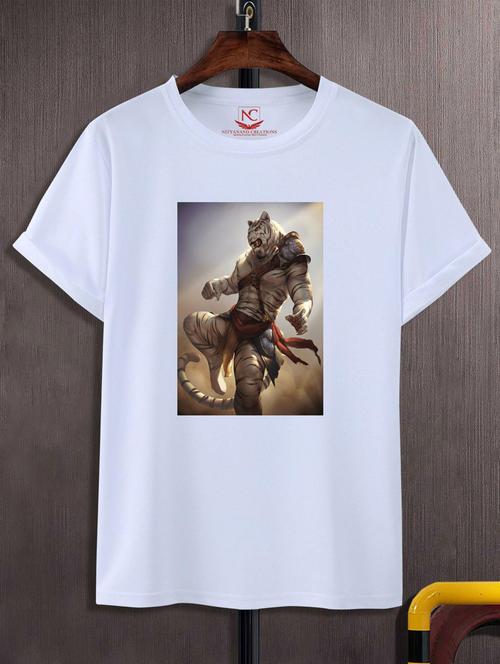 unisex white polyester graphic t-shirt - 20883773 -  Standard Image - 0