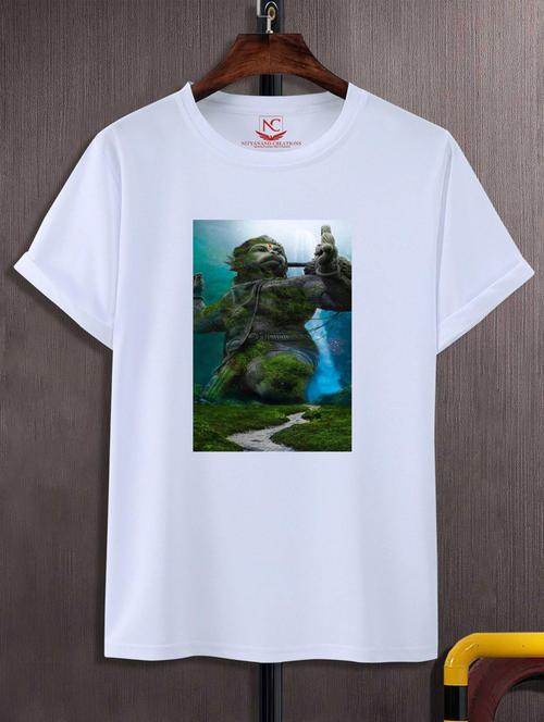 unisex white graphic printed t-shirt - 20883781 -  Standard Image - 0