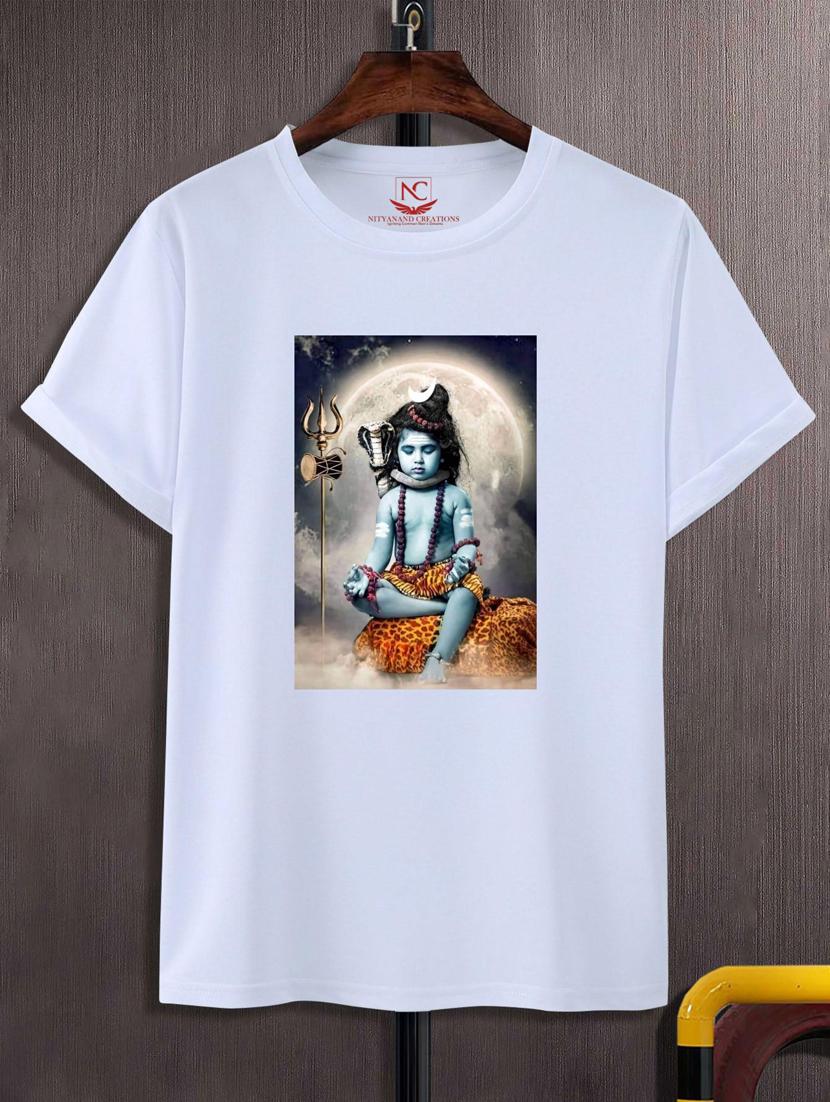 unisex white polyester graphic t-shirt - 20883786 - Zoom Image - 0