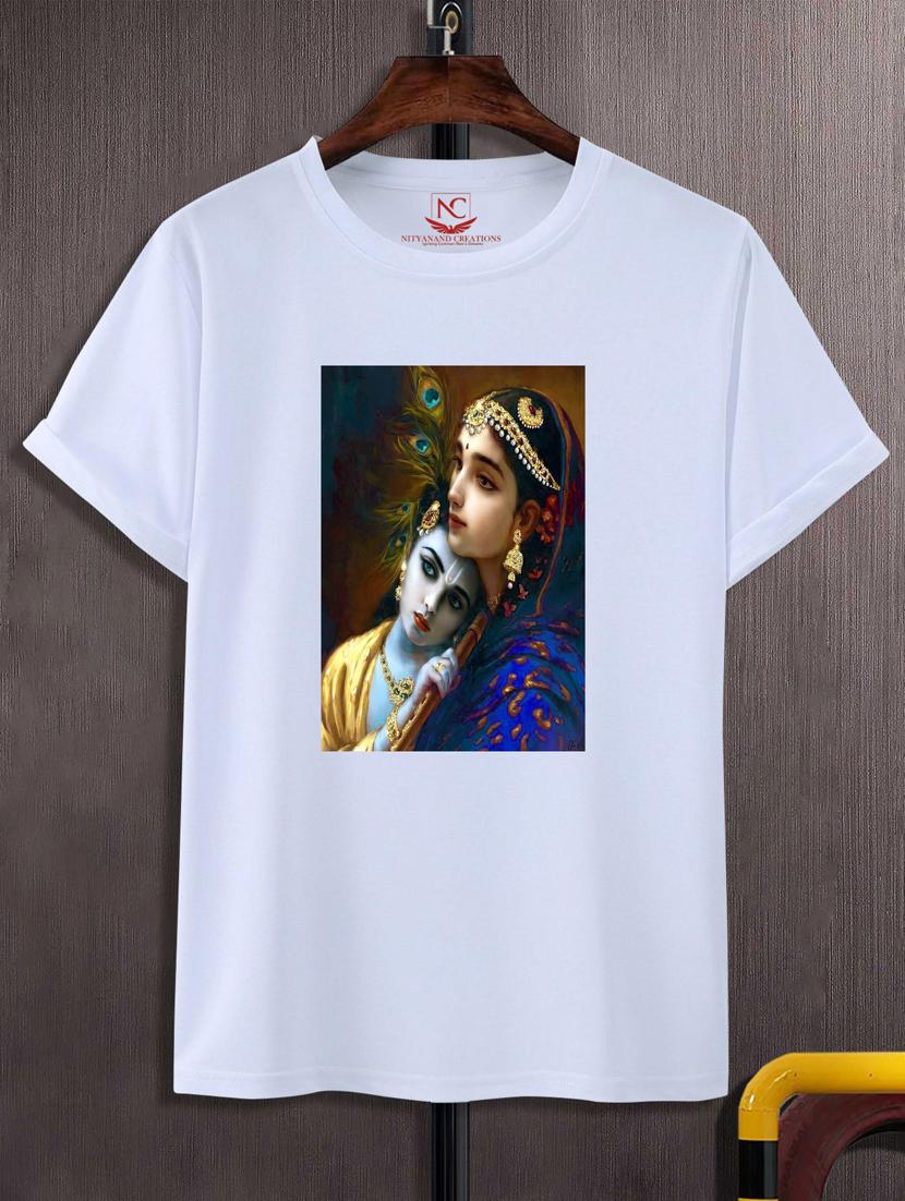 unisex white polyester graphic t-shirt - 20883794 -  Zoom Image - 0