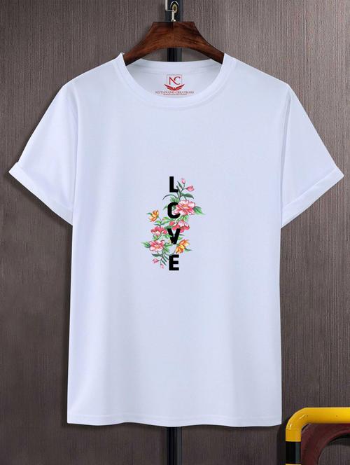 unisex white polyester graphic t-shirt - 20883810 -  Standard Image - 0