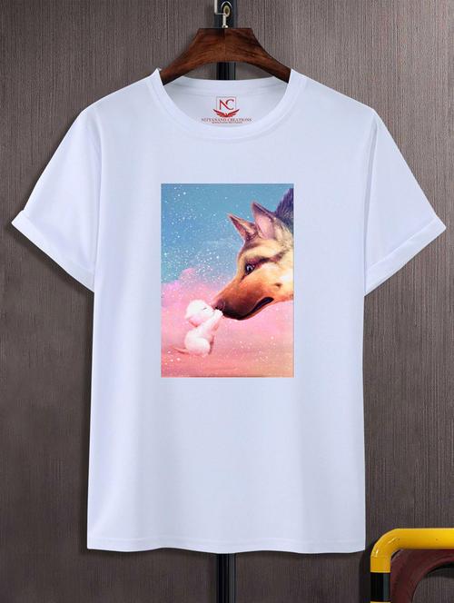 unisex white graphic printed t-shirt - 20883812 -  Standard Image - 0