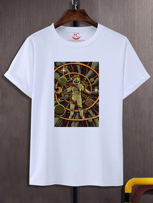 unisex white graphic printed t-shirt - 20883821 -  Standard Image - 0