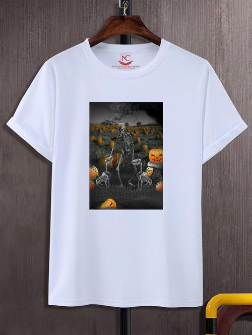 unisex white graphic printed t-shirt - 20883832 -  Standard Image - 0