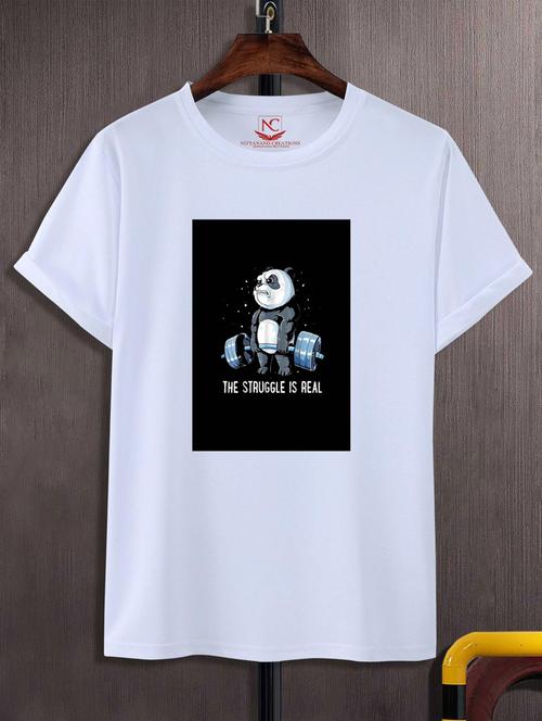 unisex white graphic printed t-shirt - 20883836 - Standard Image - 0