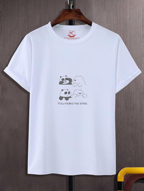 unisex white graphic print t-shirt - 20883841 -  Standard Image - 0