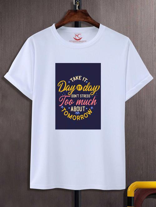 unisex white graphic printed t-shirt - 20883852 -  Standard Image - 0