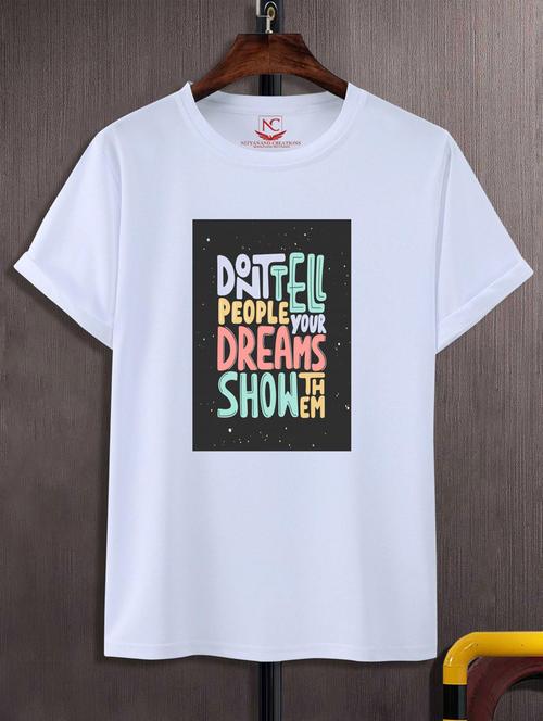 unisex white graphic print t-shirt - 20883861 -  Standard Image - 0