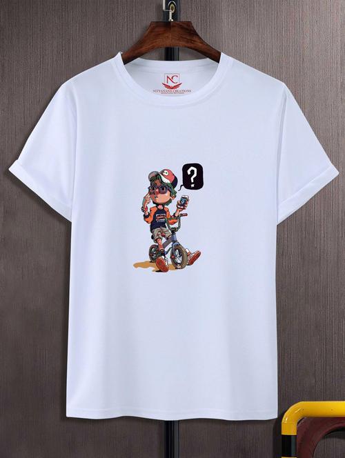 unisex white graphic printed t-shirt - 20883866 -  Standard Image - 0