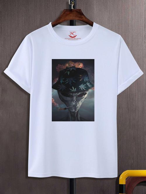 unisex white graphic printed t-shirt - 20883871 -  Standard Image - 0