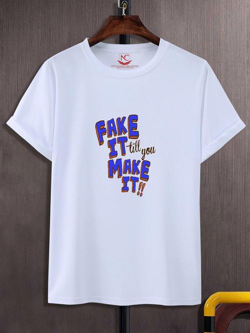 unisex white graphic printed t-shirt - 20883883 - Standard Image - 0