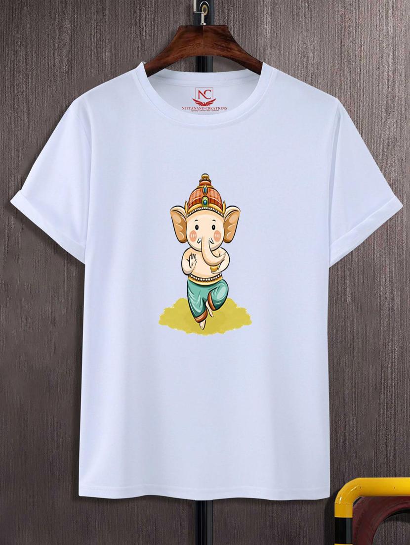 unisex white graphic print t-shirt - 20883890 - Zoom Image - 0