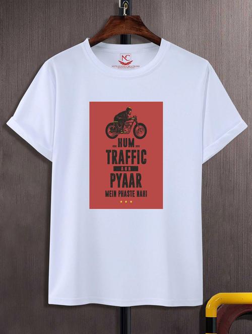 unisex white graphic printed t-shirt - 20883891 -  Standard Image - 0