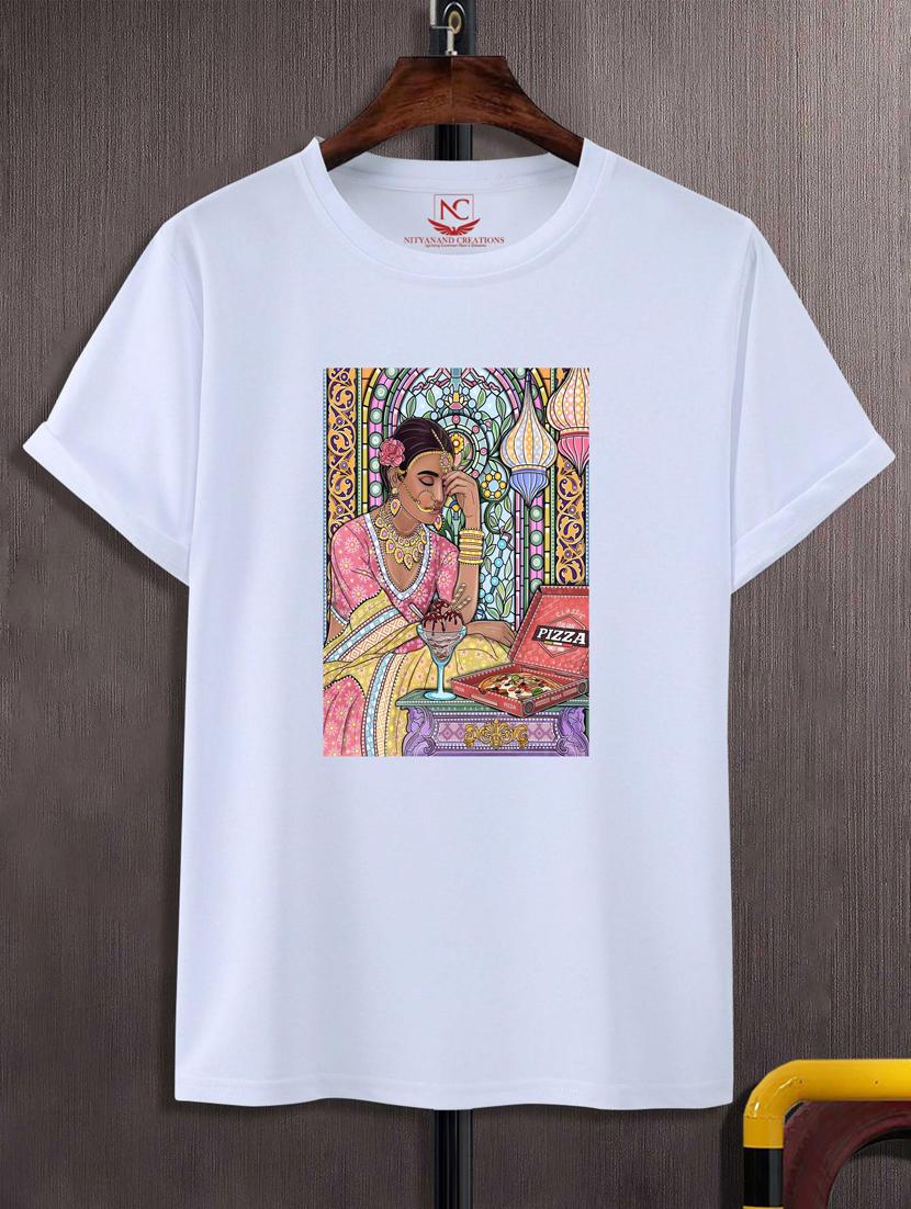 unisex white polyester graphic t-shirt - 20883895 - Zoom Image - 0