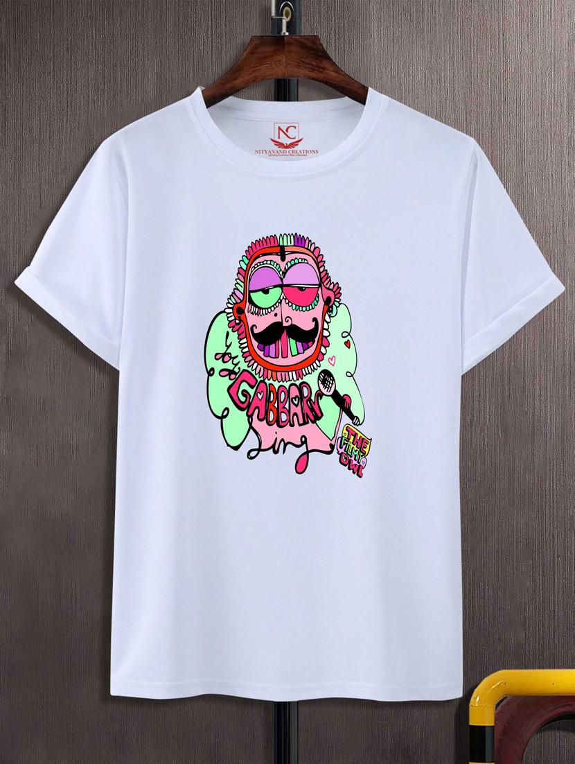 unisex white polyester graphic t-shirt - 20883928 -  Zoom Image - 0
