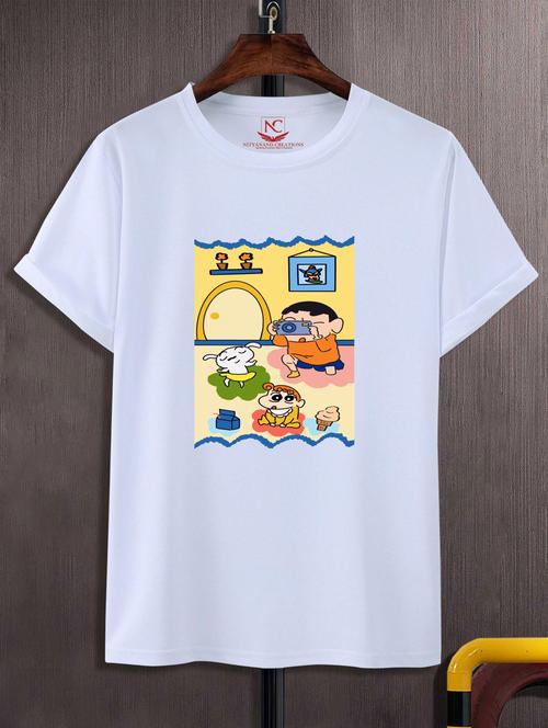 unisex white polyester graphic t-shirt - 20883976 -  Standard Image - 0
