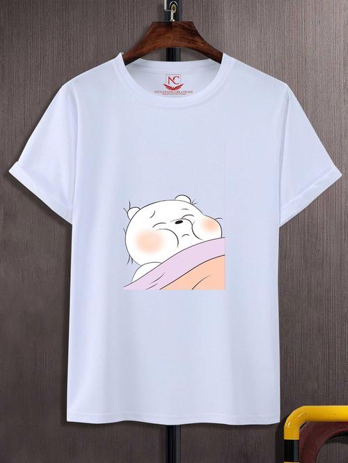 unisex white graphic printed t-shirt - 20883987 -  Standard Image - 0