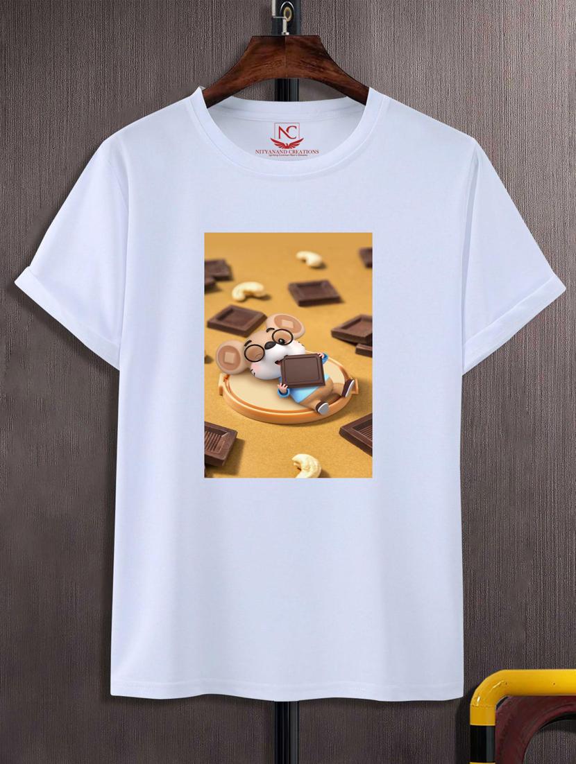 unisex white graphic printed t-shirt - 20883989 -  Zoom Image - 0