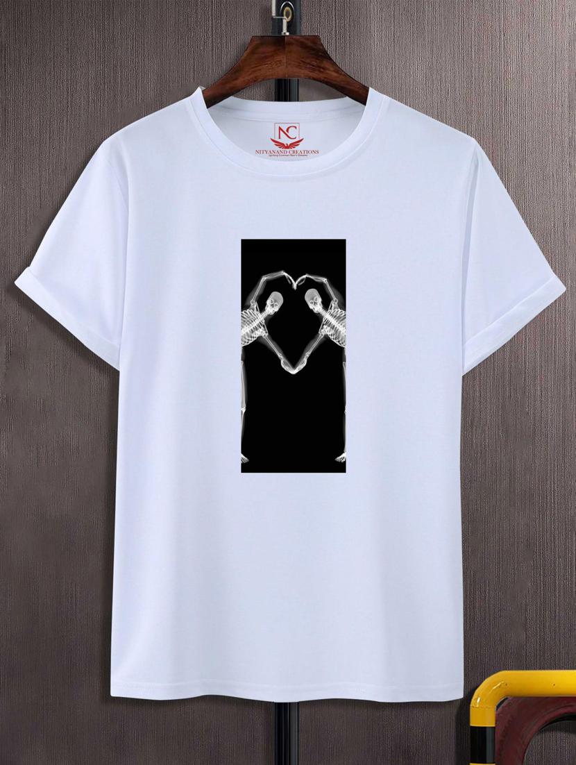 unisex white graphic printed t-shirt - 20883999 -  Zoom Image - 0