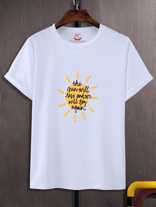 unisex white graphic printed t-shirt - 20884041 -  Standard Image - 0
