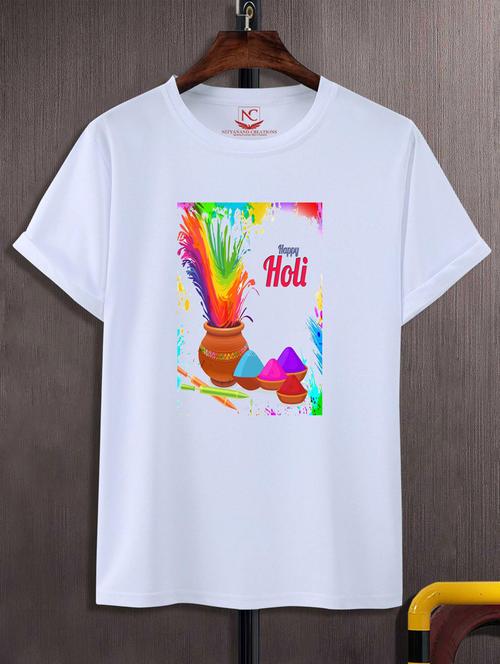 unisex white graphic printed t-shirt - 20884047 -  Standard Image - 0
