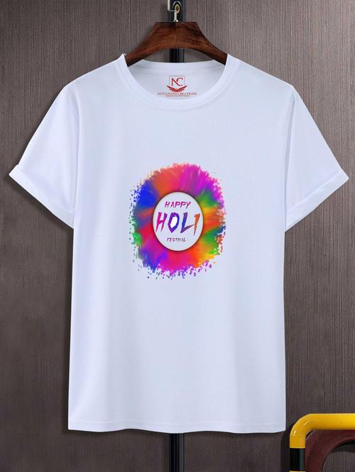 unisex white graphic printed t-shirt - 20884055 -  Standard Image - 0