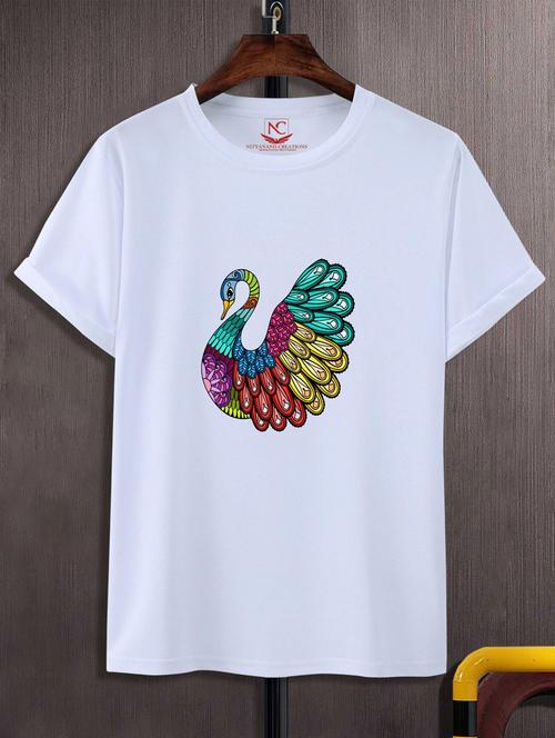 unisex white graphic print t-shirt - 20884069 -  Standard Image - 0