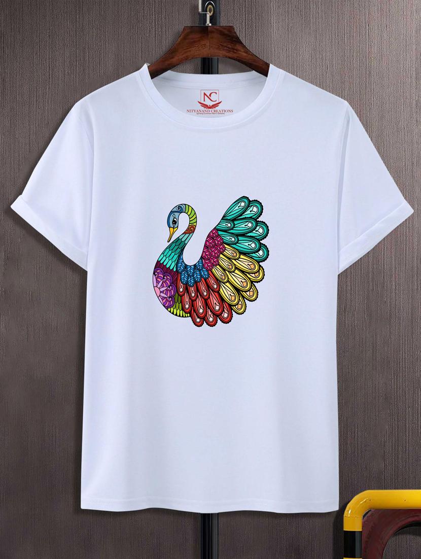 unisex white graphic print t-shirt - 20884069 -  Zoom Image - 0