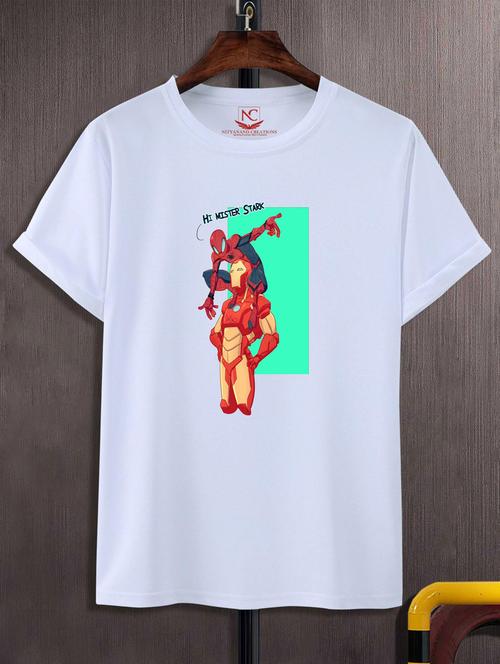 unisex white graphic printed t-shirt - 20884109 -  Standard Image - 0