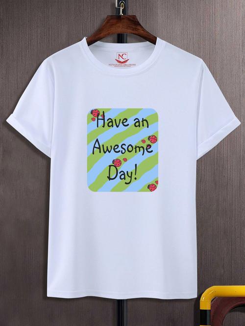 unisex white graphic printed t-shirt - 20884114 - Standard Image - 0