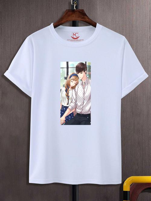 unisex white graphic printed t-shirt - 20884122 -  Standard Image - 0