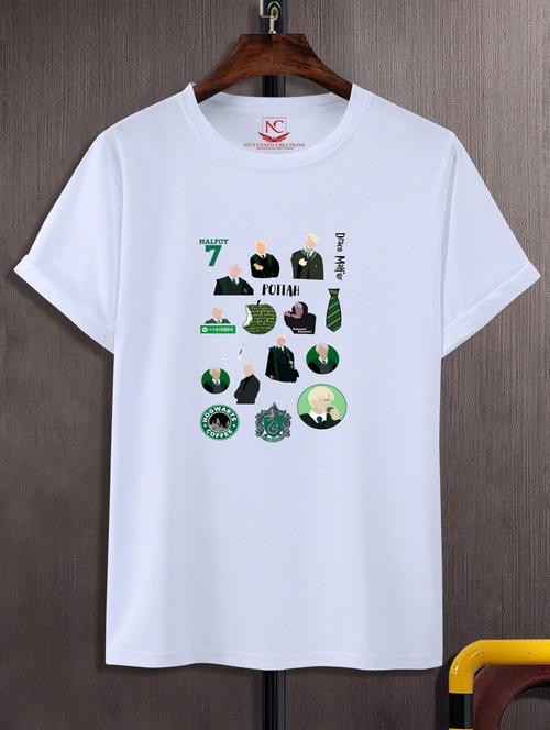 unisex white graphic printed t-shirt - 20884132 -  Standard Image - 0
