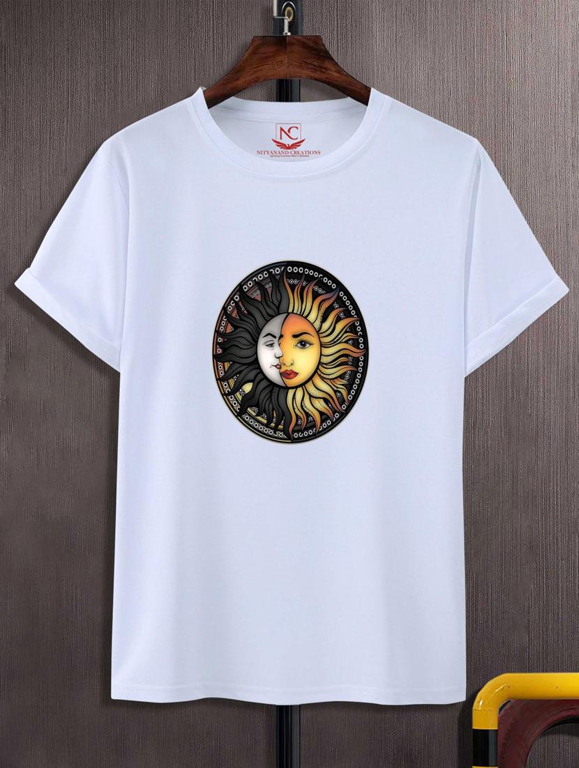 unisex white graphic print t-shirt - 20884139 - Zoom Image - 0