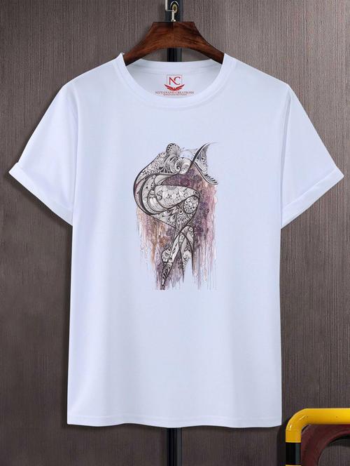 unisex white polyester graphic t-shirt - 20884146 -  Standard Image - 0