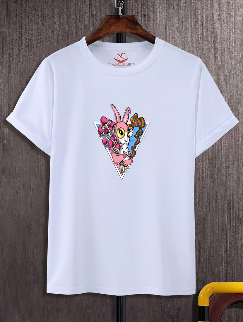 unisex white graphic printed t-shirt - 20884159 -  Zoom Image - 0