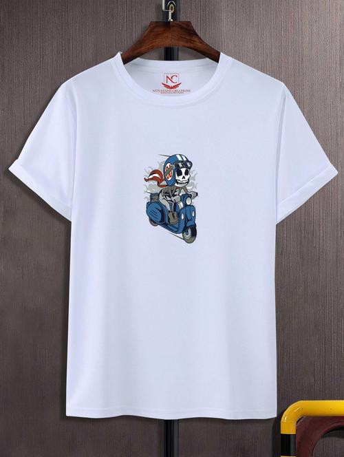 unisex white graphic printed t-shirt - 20884165 -  Standard Image - 0